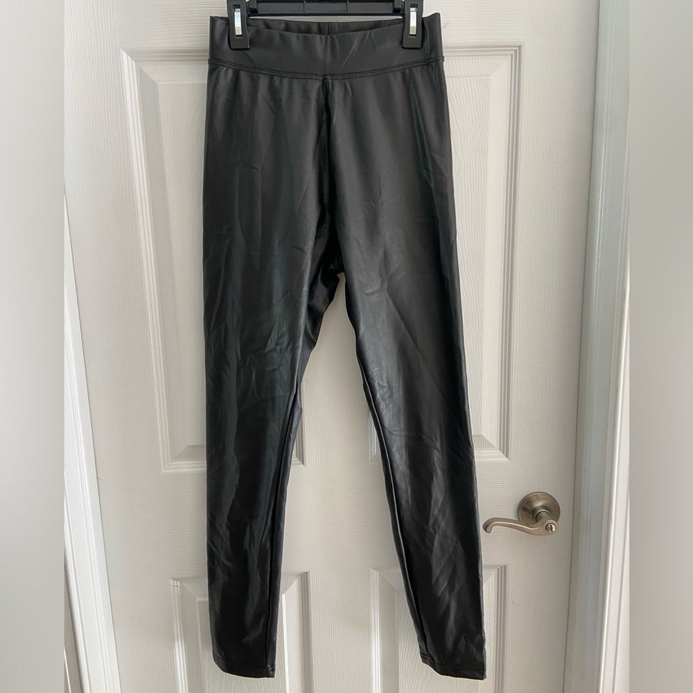 Ci Sono Black Leather Fit Leggings